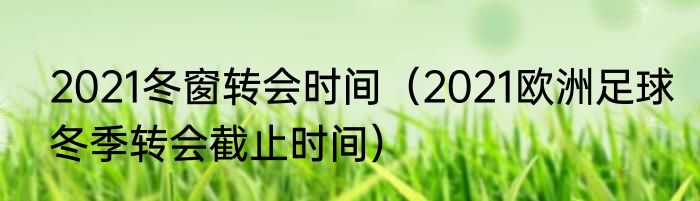 2021冬窗转会时间（2021欧洲足球冬季转会截止时间）