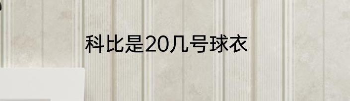 科比是20几号球衣