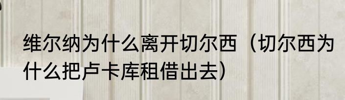 维尔纳为什么离开切尔西（切尔西为什么把卢卡库租借出去）