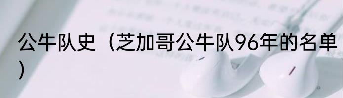 公牛队史（芝加哥公牛队96年的名单）