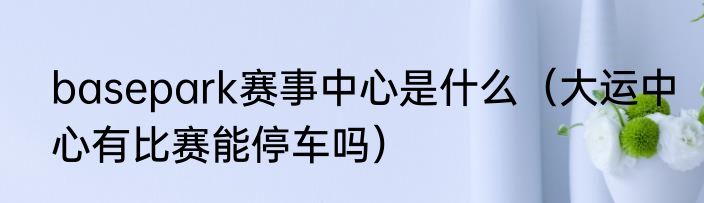 basepark赛事中心是什么（大运中心有比赛能停车吗）