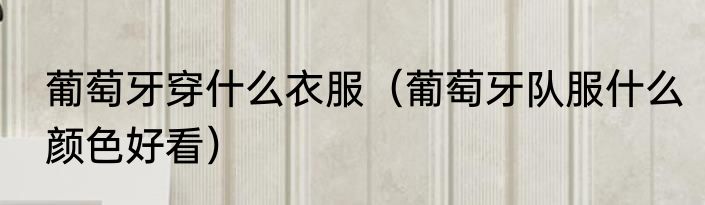 葡萄牙穿什么衣服（葡萄牙队服什么颜色好看）