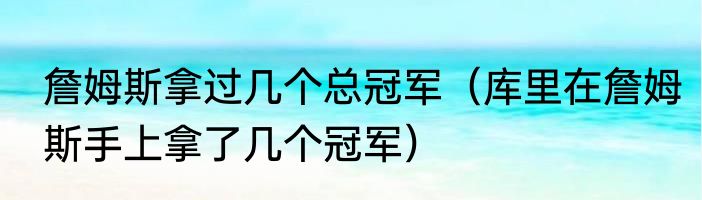 詹姆斯拿过几个总冠军（库里在詹姆斯手上拿了几个冠军）