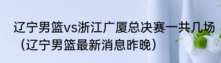 辽宁男篮vs浙江广厦总决赛一共几场（辽宁男篮最新消息昨晚）