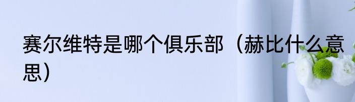 赛尔维特是哪个俱乐部（赫比什么意思）