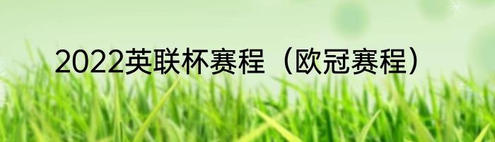 2022英联杯赛程（欧冠赛程）