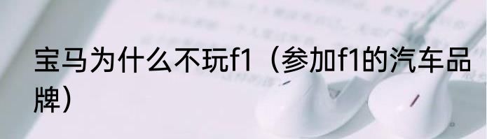 宝马为什么不玩f1（参加f1的汽车品牌）