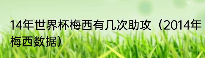 14年世界杯梅西有几次助攻（2014年梅西数据）