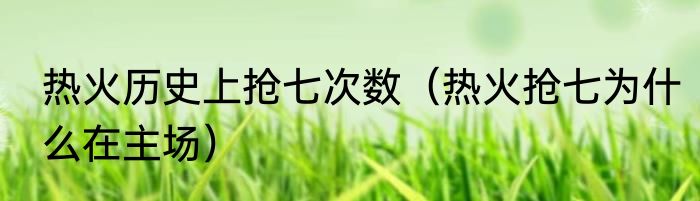热火历史上抢七次数（热火抢七为什么在主场）