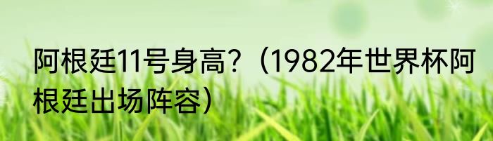 阿根廷11号身高?（1982年世界杯阿根廷出场阵容）