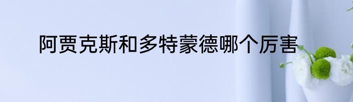 阿贾克斯和多特蒙德哪个厉害