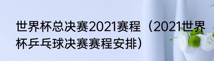 世界杯总决赛2021赛程（2021世界杯乒乓球决赛赛程安排）