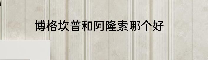 博格坎普和阿隆索哪个好