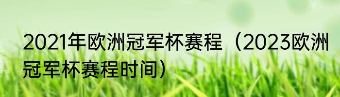 2021年欧洲冠军杯赛程（2023欧洲冠军杯赛程时间）