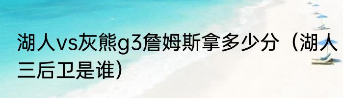 湖人vs灰熊g3詹姆斯拿多少分（湖人三后卫是谁）