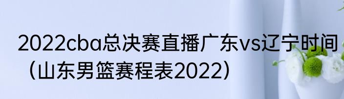 2022cba总决赛直播广东vs辽宁时间（山东男篮赛程表2022）