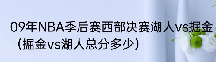 09年NBA季后赛西部决赛湖人vs掘金（掘金vs湖人总分多少）