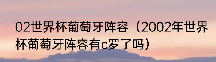 2002年巴西队世界杯名单解析（巴西02年世界杯主力阵容）