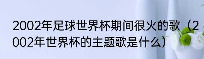 2002年足球世界杯期间很火的歌（2002年世界杯的主题歌是什么）