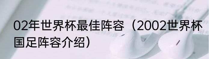 02年世界杯最佳阵容（2002世界杯国足阵容介绍）