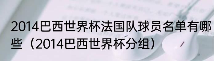 2014巴西世界杯法国队球员名单有哪些（2014巴西世界杯分组）