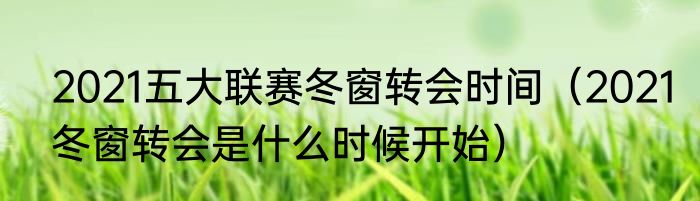 2021五大联赛冬窗转会时间（2021冬窗转会是什么时候开始）