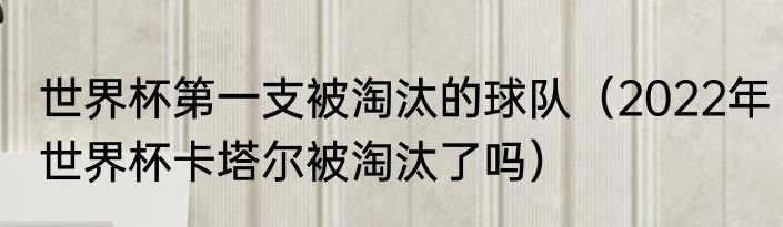 世界杯第一支被淘汰的球队（2022年世界杯卡塔尔被淘汰了吗）