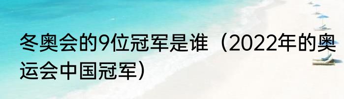 冬奥会的9位冠军是谁（2022年的奥运会中国冠军）