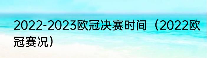 2022-2023欧冠决赛时间（2022欧冠赛况）