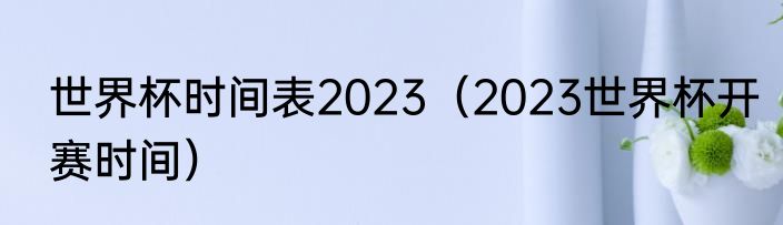 世界杯时间表2023（2023世界杯开赛时间）