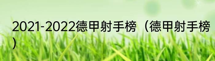 2021-2022德甲射手榜（德甲射手榜）