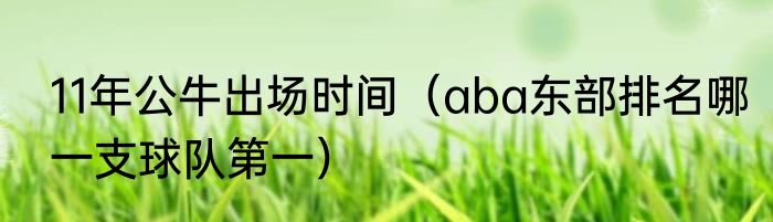 11年公牛出场时间（aba东部排名哪一支球队第一）