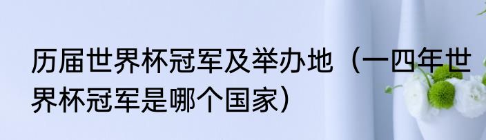 历届世界杯冠军及举办地（一四年世界杯冠军是哪个国家）