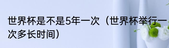 世界杯是不是5年一次（世界杯举行一次多长时间）