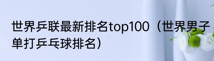 世界乒联最新排名top100（世界男子单打乒乓球排名）