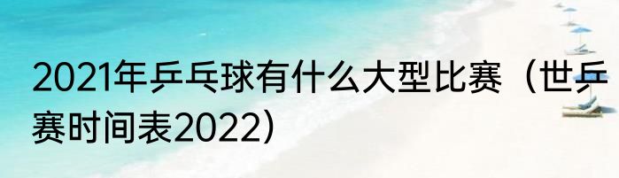 2021年乒乓球有什么大型比赛（世乒赛时间表2022）