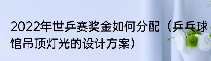 2022年世乒赛奖金如何分配（乒乓球馆吊顶灯光的设计方案）