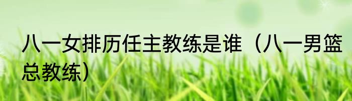 八一女排历任主教练是谁（八一男篮总教练）