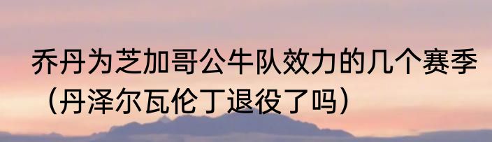 乔丹为芝加哥公牛队效力的几个赛季（丹泽尔瓦伦丁退役了吗）