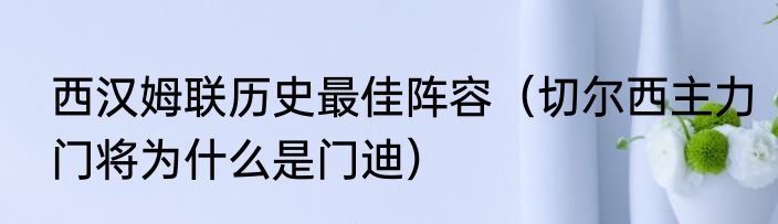 西汉姆联历史最佳阵容（切尔西主力门将为什么是门迪）