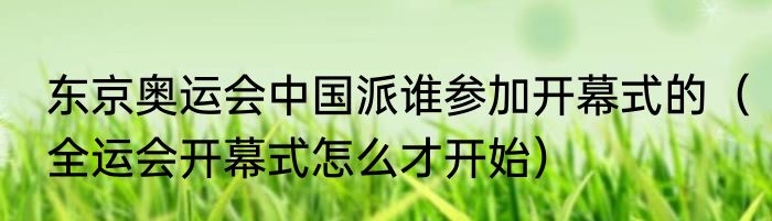 东京奥运会中国派谁参加开幕式的（全运会开幕式怎么才开始）