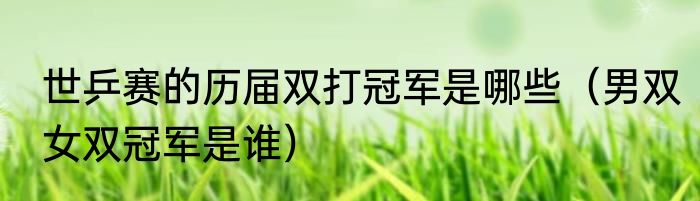 世乒赛的历届双打冠军是哪些（男双女双冠军是谁）