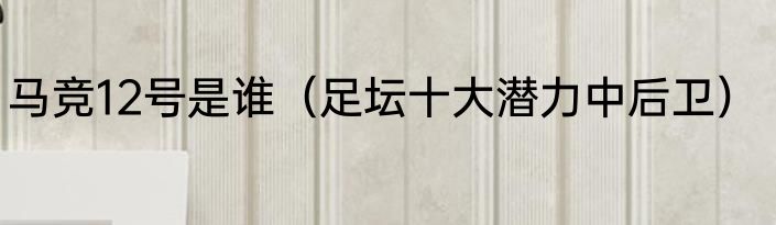 马竞12号是谁（足坛十大潜力中后卫）