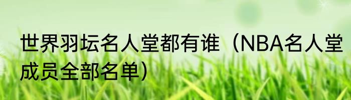 世界羽坛名人堂都有谁（NBA名人堂成员全部名单）