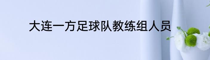 大连一方足球队教练组人员