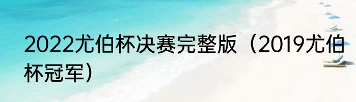 2022尤伯杯决赛完整版（2019尤伯杯冠军）