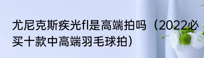 尤尼克斯疾光fl是高端拍吗（2022必买十款中高端羽毛球拍）