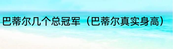 巴蒂尔几个总冠军（巴蒂尔真实身高）