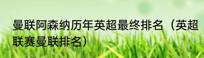 曼联阿森纳历年英超最终排名（英超联赛曼联排名）