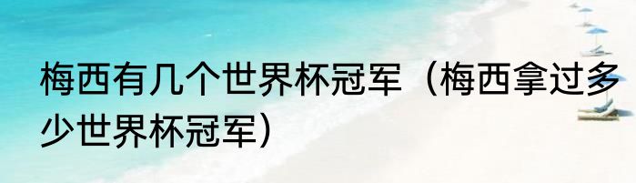 梅西有几个世界杯冠军（梅西拿过多少世界杯冠军）